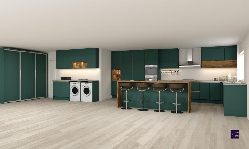 Click image for larger version. 

Name:	Handleless Green Kitchen Unit in Heritage Green-Pewter Halifax Oak Finish 1.jpg 
Views:	73 
Size:	33.6 KB 
ID:	11633