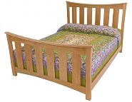 natural cherry wide slat bed large 661