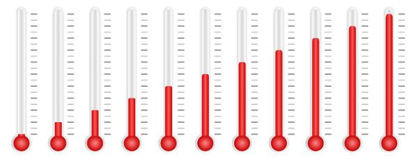 Image of a set of thermometers symbolizing how to make your new home cozy and warm in winter and cool in summer